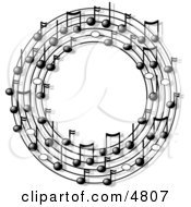 Ring Or Circle Of Musical Notes Clipart by djart #COLLC4807-0006