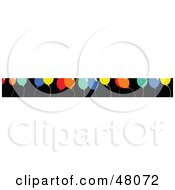 Poster, Art Print Of Border Of Colorful Party Balloons On Black