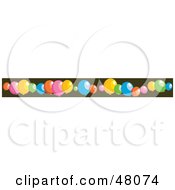 Poster, Art Print Of Border Of Party Balloons On Green