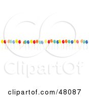 Poster, Art Print Of Border Of Colorful Party Balloons On White