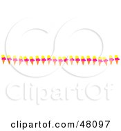 Royalty Free RF Clipart Illustration Of A Border Of Double Scoop Ice Cream Comes On White by Prawny