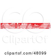 Poster, Art Print Of Border Of Lighthouses On Red