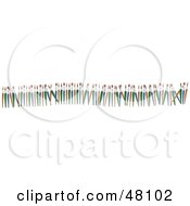 Royalty Free RF Clipart Illustration Of A Border Of Paint Brushes On White by Prawny