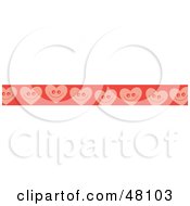 Royalty Free RF Clipart Illustration Of A Border Of Happy Pink Hearts