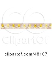 Royalty Free RF Clipart Illustration Of A Border Of Hatching Yellow Chicks by Prawny