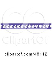 Royalty Free RF Clipart Illustration Of A Border Of White Christian Doves On Purple