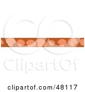 Royalty Free RF Clipart Illustration Of A Border Of Scallops On Orange by Prawny