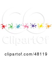 Royalty Free RF Clipart Illustration Of A Border Of Colorful Splats