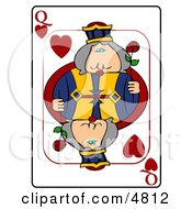 QQueen Of Hearts Playing Card Clipart
