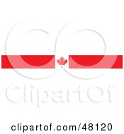 Poster, Art Print Of Border Of A Canadian Maple Leaf Flag