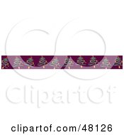 Royalty Free RF Clipart Illustration Of A Border Of Scribble Christmas Trees On Purple by Prawny
