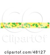 Royalty Free RF Clipart Illustration Of A Border Of Christmas Holly On Yellow