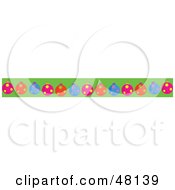 Royalty Free RF Clipart Illustration Of A Border Of Christmas Ornaments On Green