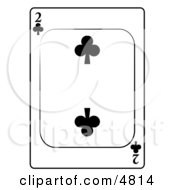 Two2 Of Clubs Playing Card