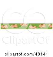 Royalty Free RF Clipart Illustration Of A Border Of Dirty Pigs On Green by Prawny