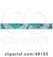 Poster, Art Print Of Border Of Pink Salamanders On Turquoise