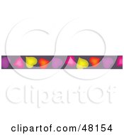 Royalty Free RF Clipart Illustration Of A Border Of Colorful Hearts