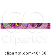Poster, Art Print Of Border Of Letters On Purple