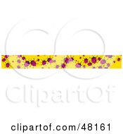 Royalty Free RF Clipart Illustration Of A Border Of Pink Ladybugs On Yellow by Prawny