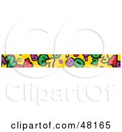 Poster, Art Print Of Border Of Numbers On Yellow