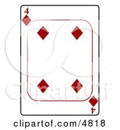 Four4 Of Diamonds Playing Card