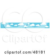 Royalty Free RF Clipart Illustration Of A Border Of Spring Rain Clouds by Prawny