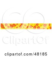 Royalty Free RF Clipart Illustration Of A Border Of Fall Leaves by Prawny