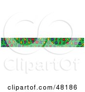 Poster, Art Print Of Border Of Letters On Green