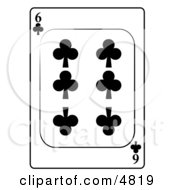 Six6 Of Clubs Playing Card