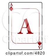Poster, Art Print Of AAce Of Diamonds Playing Card
