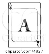 AAce Of Clubs Playing Card Clipart