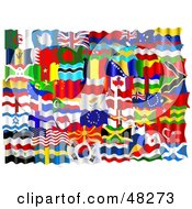 Royalty Free RF Clipart Illustration Of A Digital Montage Of World Flags