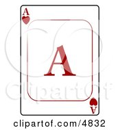 Poster, Art Print Of AAce Of Hearts Playing Card
