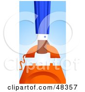 Royalty Free RF Clipart Illustration Of A Handy Hand Hanging Up A Phone