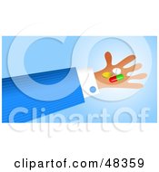 Royalty Free RF Clipart Illustration Of A Handy Hand Holding Pills by Prawny