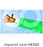 Royalty Free RF Clipart Illustration Of A Handy Hand Holding A Plane by Prawny