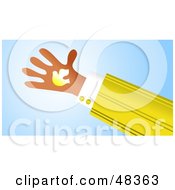 Royalty Free RF Clipart Illustration Of A Handy Hand Holding A Dove by Prawny