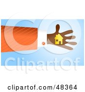 Poster, Art Print Of Handy Hand Holding A Home