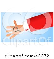 Poster, Art Print Of Handy Hand Holding A Magnifying Glass