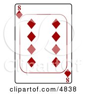 Poster, Art Print Of Eight8 Of Diamonds Playing Card