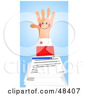 Poster, Art Print Of Handy Hand With Documents