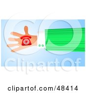 Poster, Art Print Of Handy Hand Holding A Red Phone