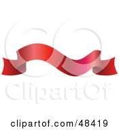 Royalty Free RF Clipart Illustration Of A Waving Red Ribbon Banner by AtStockIllustration