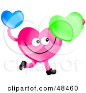 Pink Love Heart Holding Hearts
