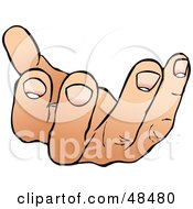 Royalty Free RF Clipart Illustration Of A Mans Hand Reaching Outward