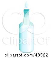 Royalty Free RF Clipart Illustration Of A Tear Falling Into A Blue Bottle