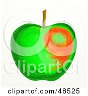 Poster, Art Print Of Green Apple With Slight Blush