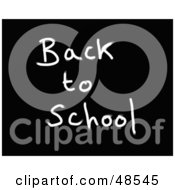 Royalty Free RF Clipart Illustration Of A Black And White Back To School Sign