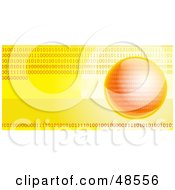 Yellow And Orange Binary Globe Website Header