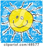 Childs Drawing Of A Happy Sun